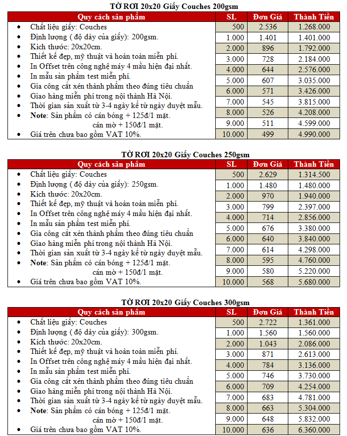 báo giá in tờ rơi 10x20 giá rẻ 2