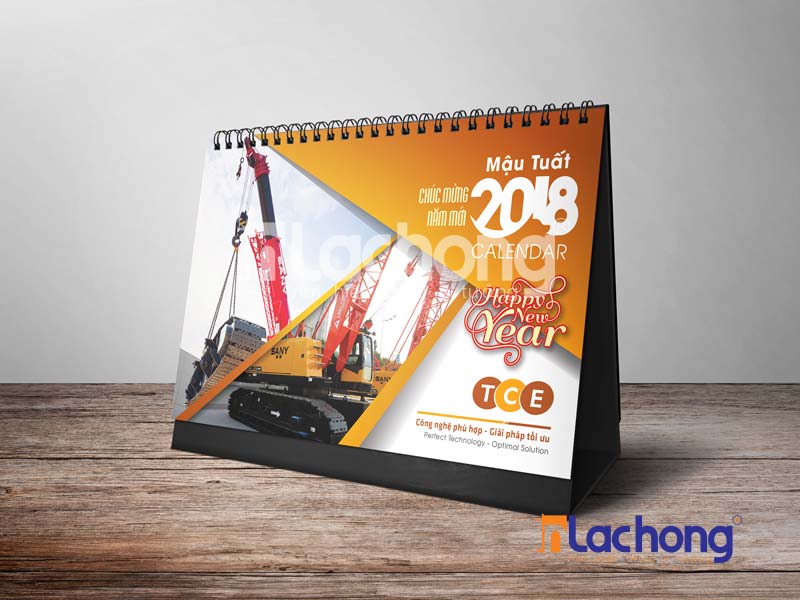 thiết kế và in lịch bàn TCE